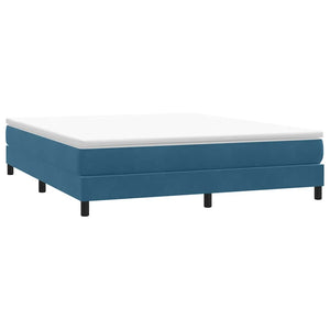 Boxspringbett Dunkelblau 180x220 cm Samt