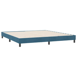 Boxspringbett Dunkelblau 180x220 cm Samt