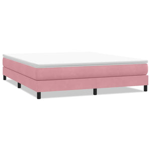 Boxspringbett Rosa 180x220 cm Samt Ohne Matratze