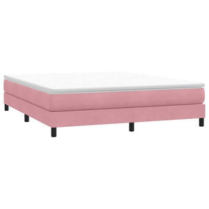 Boxspringbett Rosa 180x220 cm Samt Ohne Matratze