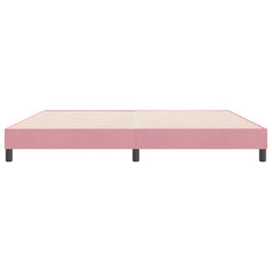 Boxspringbett Rosa 180x220 cm Samt Ohne Matratze
