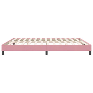 Boxspringbett Rosa 180x220 cm Samt Ohne Matratze