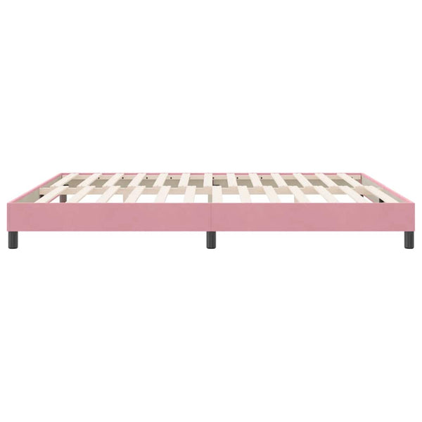 Boxspringbett Rosa 180x220 cm Samt Ohne Matratze