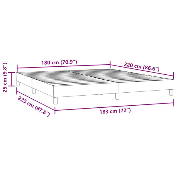 Boxspringbett Rosa 180x220 cm Samt Ohne Matratze