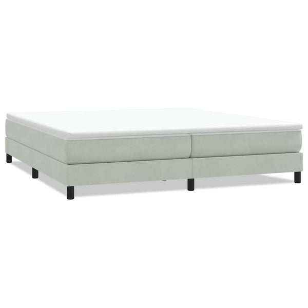 Boxspringbett Hellgrau 200x220 cm Samt