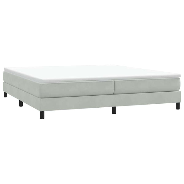 Boxspringbett Hellgrau 200x220 cm Samt
