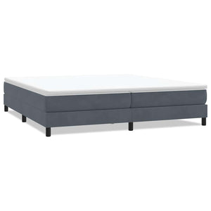 Boxspringbett 200x220 cm Dunkelgrau Samt