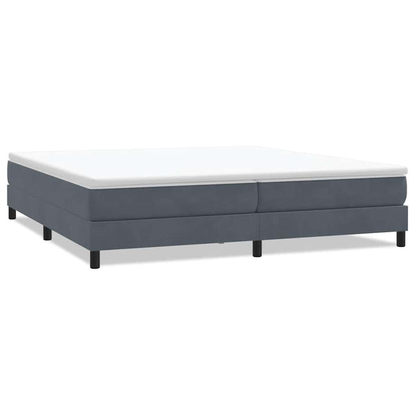 Boxspringbett 200x220 cm Dunkelgrau Samt
