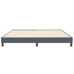 Boxspringbett 200x220 cm Dunkelgrau Samt