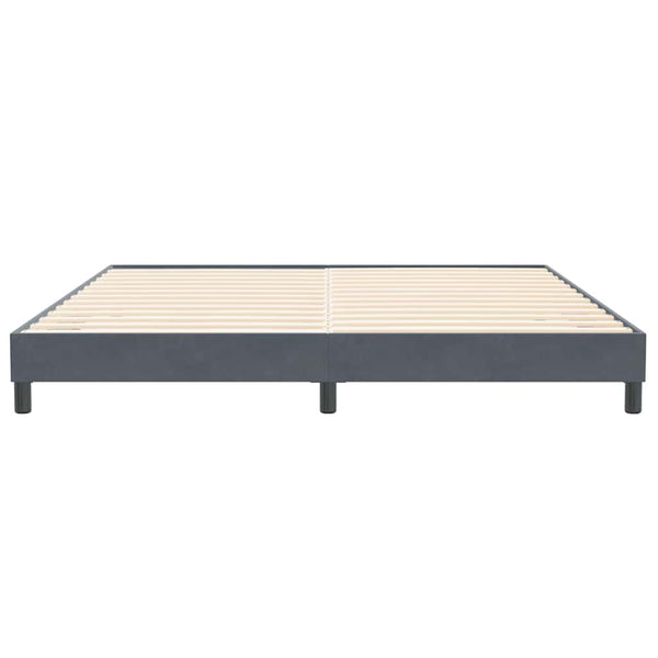 Boxspringbett 200x220 cm Dunkelgrau Samt