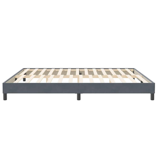 Boxspringbett 200x220 cm Dunkelgrau Samt