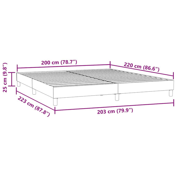 Boxspringbett 200x220 cm Dunkelgrau Samt