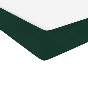 Boxspringbett Dunkelgrün 200x220 cm Samt