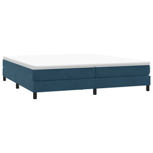Boxspringbett Dunkelblau 200x220 cm Samt