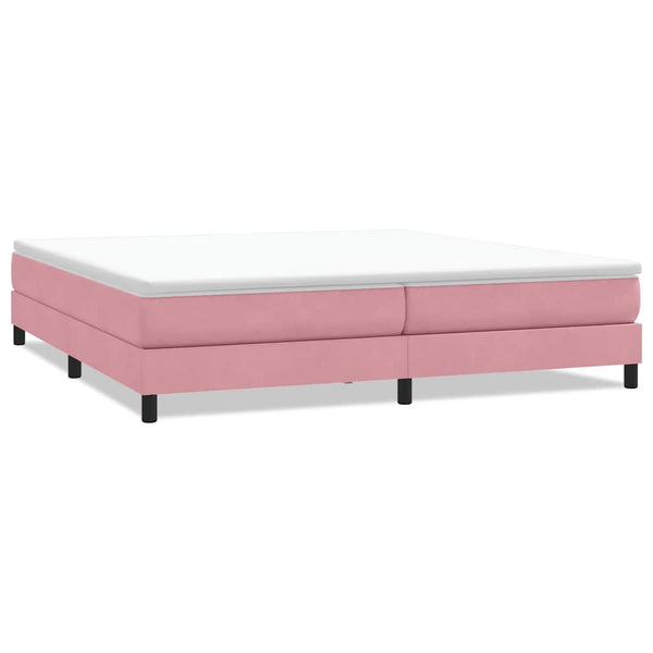 Boxspringbett Rosa 200x220 cm Samt Ohne Matratze