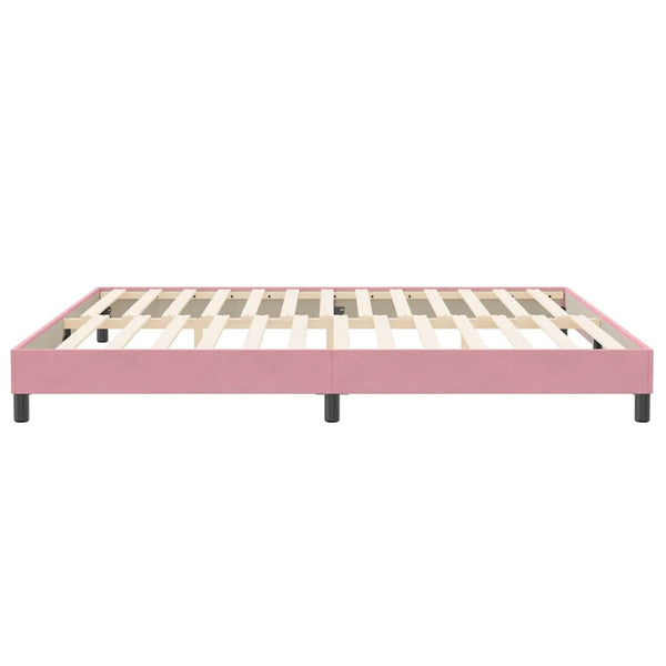 Boxspringbett Rosa 200x220 cm Samt Ohne Matratze