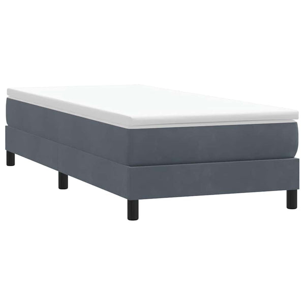 Boxspringbett mit Matratze Dunkelgrau 80x210 cm
