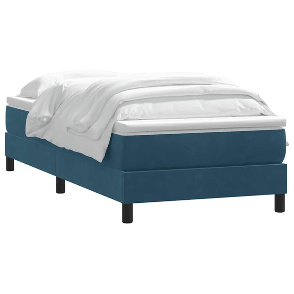 Boxspringbett mit Matratze Dunkelblau 80x210 cm