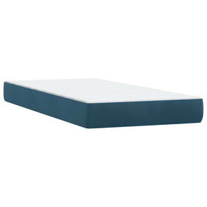 Boxspringbett mit Matratze Dunkelblau 80x210 cm