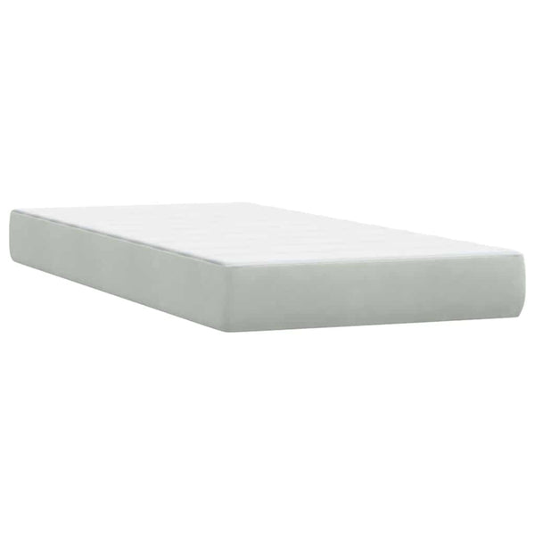 Boxspringbett mit Matratze Hellgrau 90x210 cm