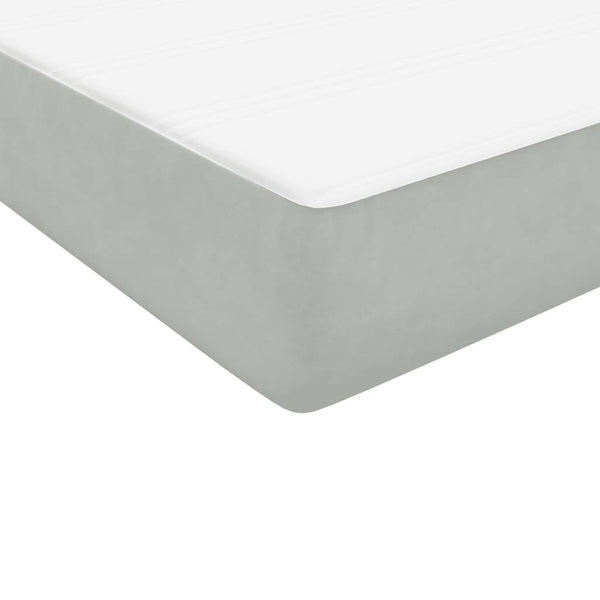 Boxspringbett mit Matratze Hellgrau 90x210 cm