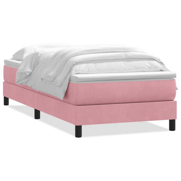 Boxspringbett Rosa 90x210 cm Samt mit Matratze