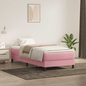 Boxspringbett Rosa 90x210 cm Samt mit Matratze