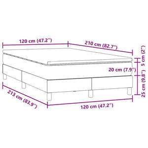 Boxspringbett mit Matratze Dunkelgrau 120x210 cm