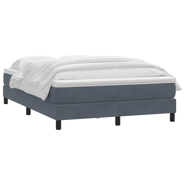Boxspringbett mit Matratze Dunkelgrau 140x210 cm