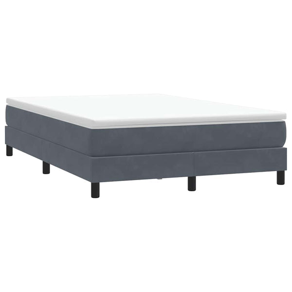 Boxspringbett mit Matratze Dunkelgrau 140x210 cm