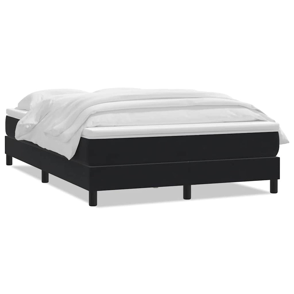Boxspringbett Schwarz 140x210 cm Samt