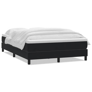 Boxspringbett Schwarz 140x210 cm Samt