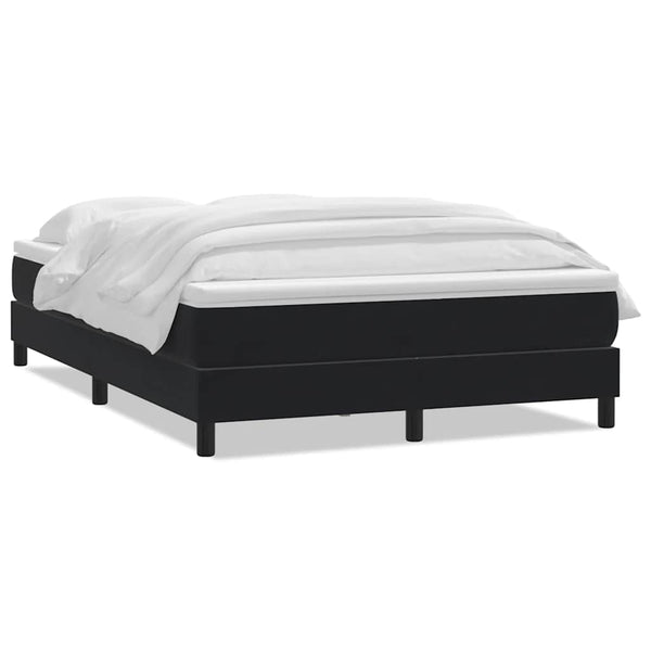 Boxspringbett Schwarz 140x210 cm Samt