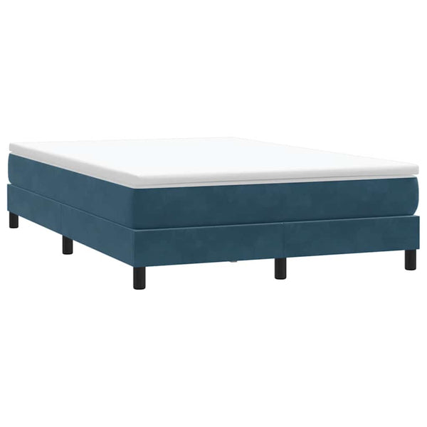 Boxspringbett mit Matratze Dunkelblau 140x210 cm