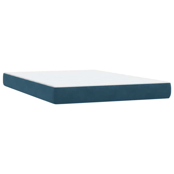 Boxspringbett mit Matratze Dunkelblau 140x210 cm