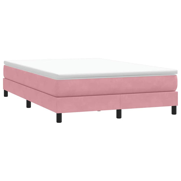 Boxspringbett Rosa 140x210 cm Samt mit Matratze