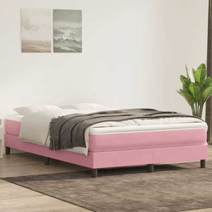 Boxspringbett Rosa 140x210 cm Samt mit Matratze