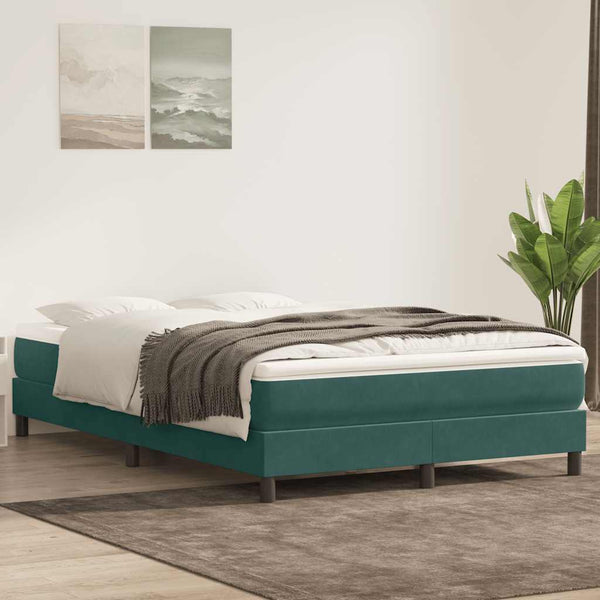 Boxspringbett Dunkelgrün 160x210 cm Samt