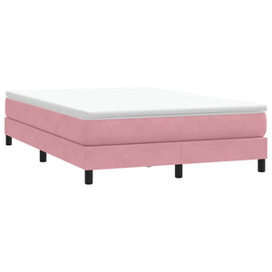 Boxspringbett Rosa 160x210 cm Samt mit Matratze