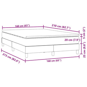 Boxspringbett Rosa 160x210 cm Samt mit Matratze