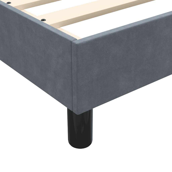Boxspringbett mit Matratze Dunkelgrau 180x210 cm Samt