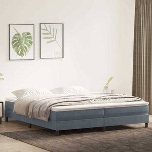 Boxspringbett mit Matratze Dunkelgrau 180x210 cm Samt