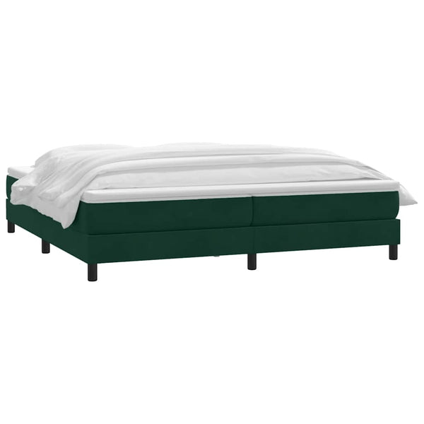Boxspringbett Dunkelgrün 180x210 cm Samt