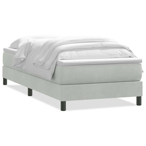 Boxspringbett mit Matratze Hellgrau 80x220 cm