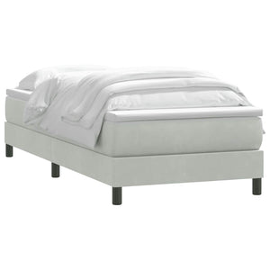 Boxspringbett mit Matratze Hellgrau 80x220 cm