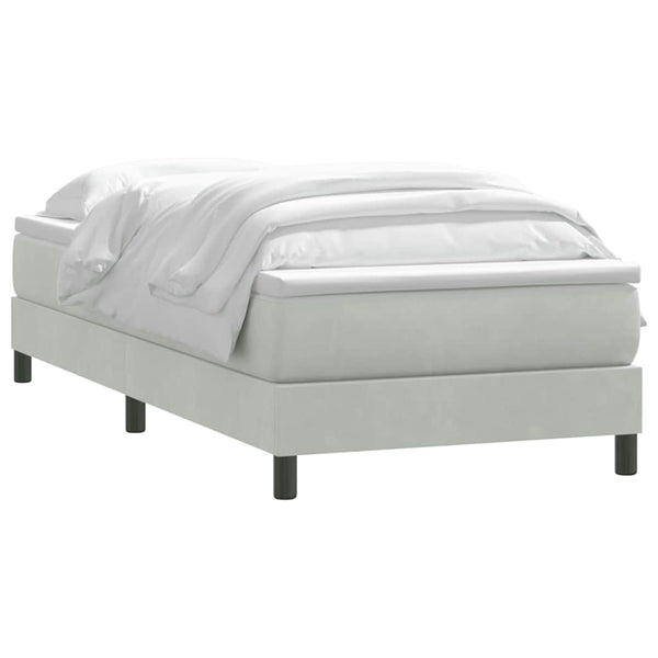Boxspringbett mit Matratze Hellgrau 80x220 cm
