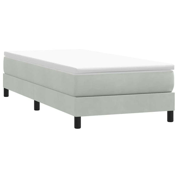 Boxspringbett mit Matratze Hellgrau 80x220 cm