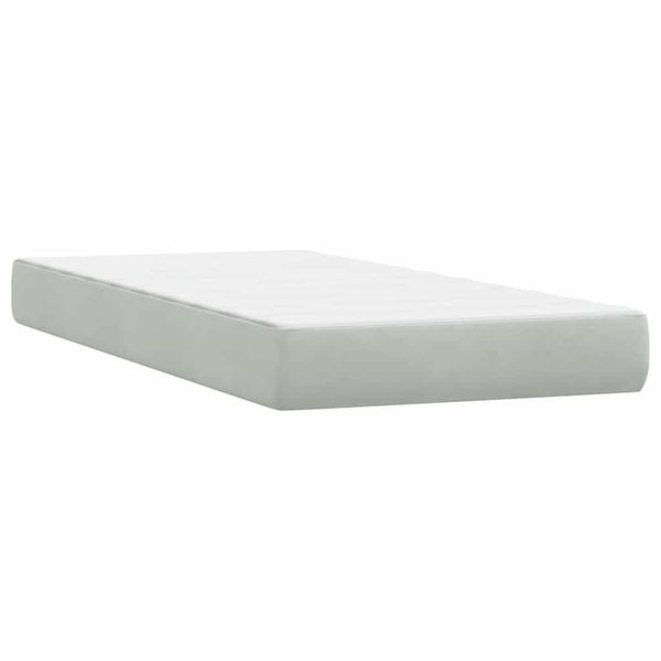 Boxspringbett mit Matratze Hellgrau 80x220 cm