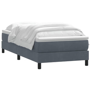 Boxspringbett Dunkelgrau 80x220 cm Samt
