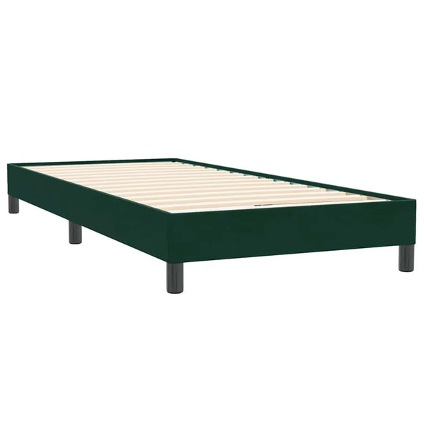 Boxspringbett Dunkelgrün 80x220 cm Samt